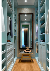 Параллельная гардеробная комната с большим зеркалом Орёл
